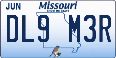 MO license plate DL9M3R