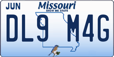 MO license plate DL9M4G