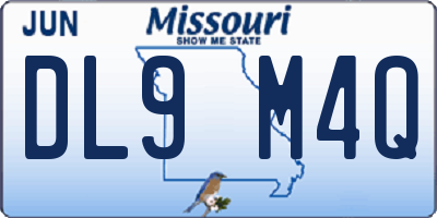 MO license plate DL9M4Q