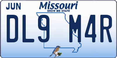 MO license plate DL9M4R