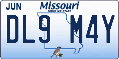 MO license plate DL9M4Y