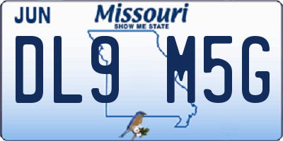 MO license plate DL9M5G