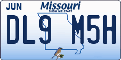 MO license plate DL9M5H