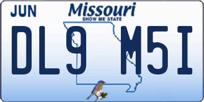 MO license plate DL9M5I