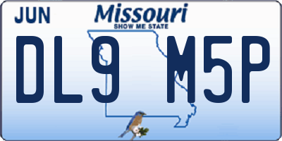 MO license plate DL9M5P