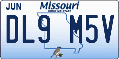 MO license plate DL9M5V