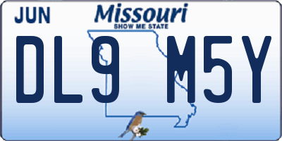 MO license plate DL9M5Y