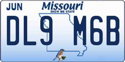 MO license plate DL9M6B