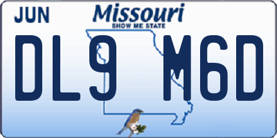 MO license plate DL9M6D