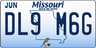 MO license plate DL9M6G