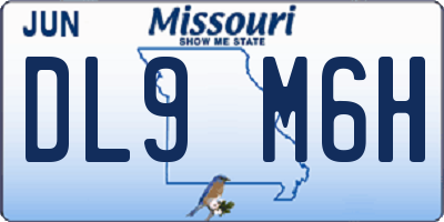 MO license plate DL9M6H