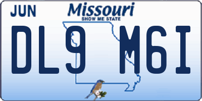 MO license plate DL9M6I