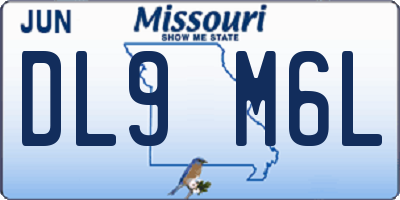 MO license plate DL9M6L