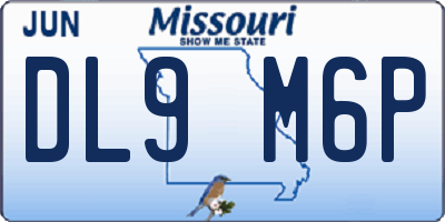 MO license plate DL9M6P