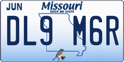 MO license plate DL9M6R