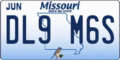 MO license plate DL9M6S
