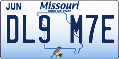 MO license plate DL9M7E