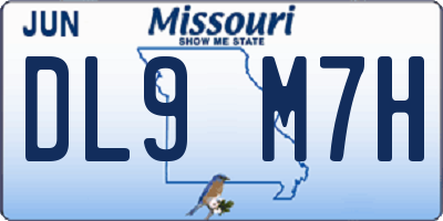 MO license plate DL9M7H