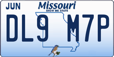 MO license plate DL9M7P