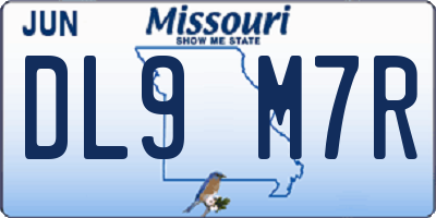 MO license plate DL9M7R