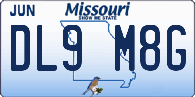 MO license plate DL9M8G
