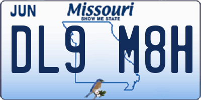 MO license plate DL9M8H