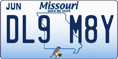 MO license plate DL9M8Y
