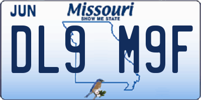 MO license plate DL9M9F