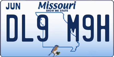 MO license plate DL9M9H