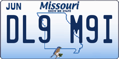 MO license plate DL9M9I