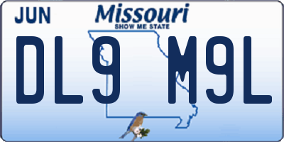 MO license plate DL9M9L