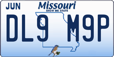 MO license plate DL9M9P