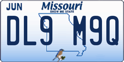 MO license plate DL9M9Q