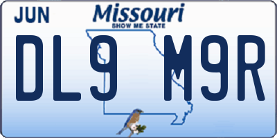 MO license plate DL9M9R