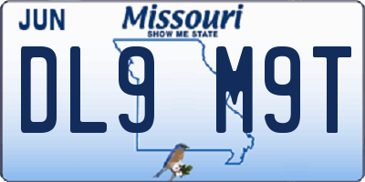 MO license plate DL9M9T