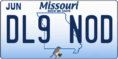 MO license plate DL9N0D