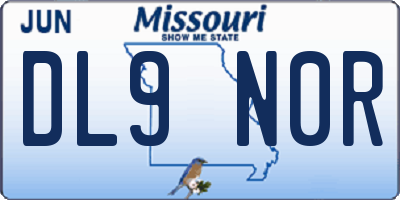 MO license plate DL9N0R