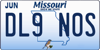 MO license plate DL9N0S