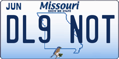 MO license plate DL9N0T