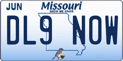 MO license plate DL9N0W