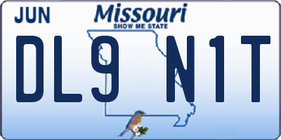 MO license plate DL9N1T