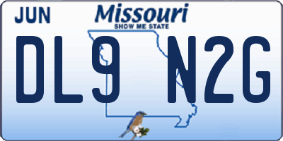 MO license plate DL9N2G
