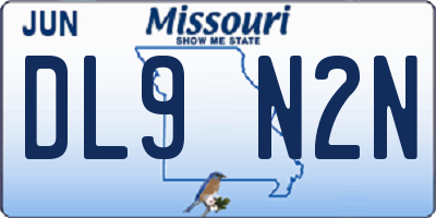 MO license plate DL9N2N