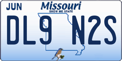 MO license plate DL9N2S