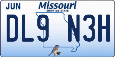 MO license plate DL9N3H
