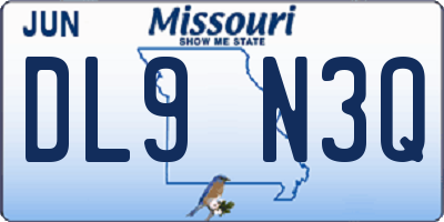 MO license plate DL9N3Q