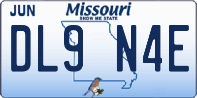 MO license plate DL9N4E