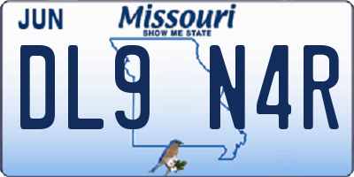 MO license plate DL9N4R