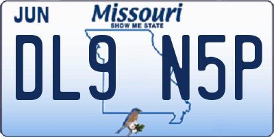 MO license plate DL9N5P