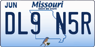 MO license plate DL9N5R